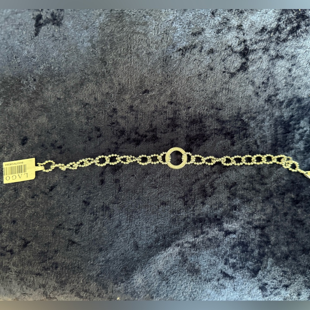 Caviar Spark Circle Diamond Link Bracelet from Lagos Sz 7 - Picture 13 of 13